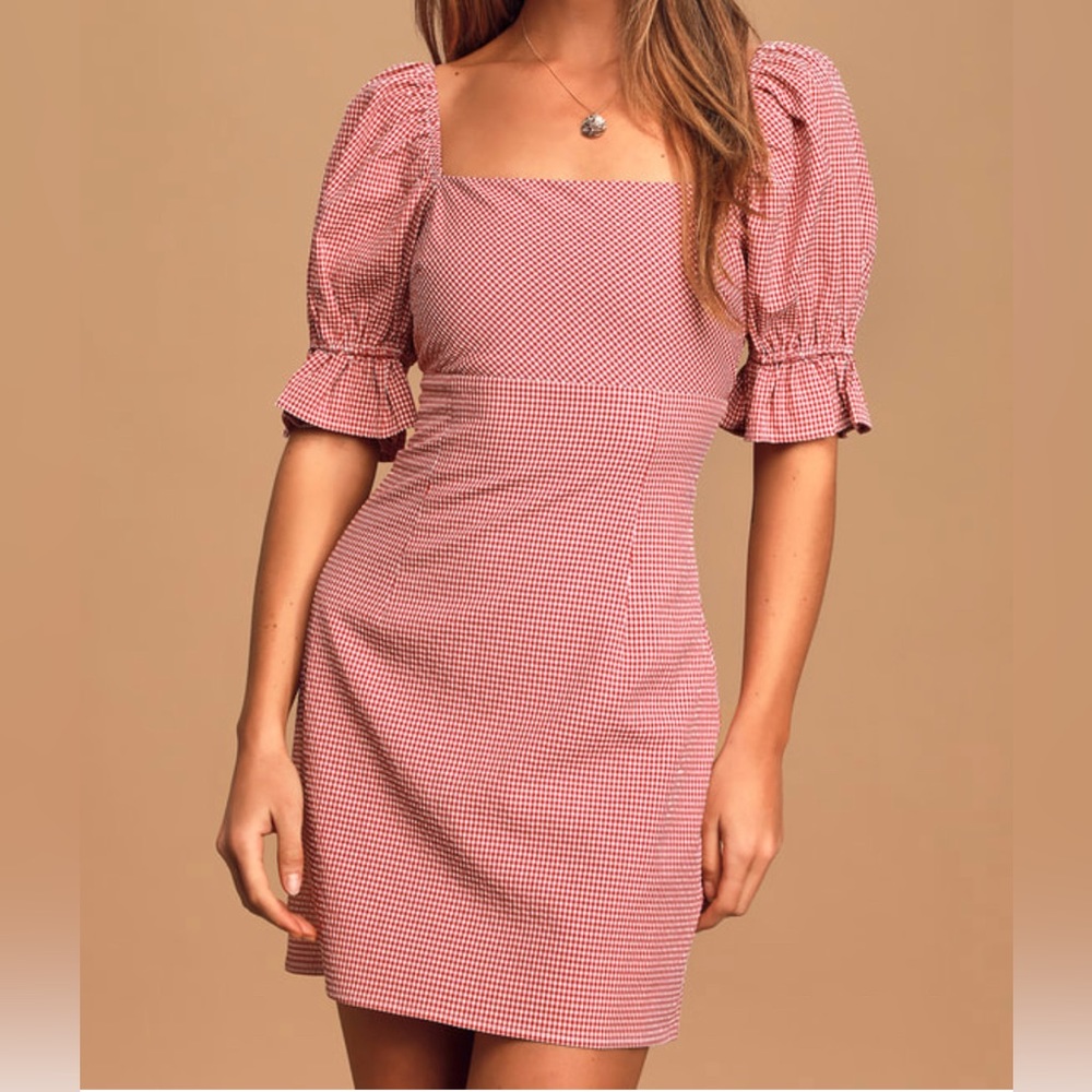 Puff Sleeve Mini Dress